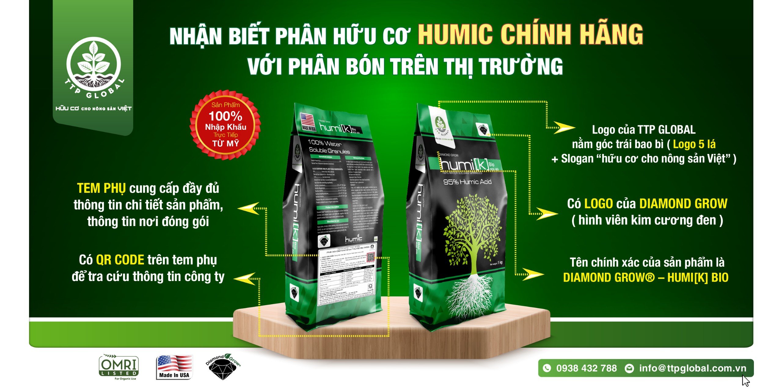 NHẬN BIẾT PHÂN HỮU CƠ HUMIC CHÍNH HÃNG VỚI PHÂN BÓN TRÊN THỊ TRƯỜNG