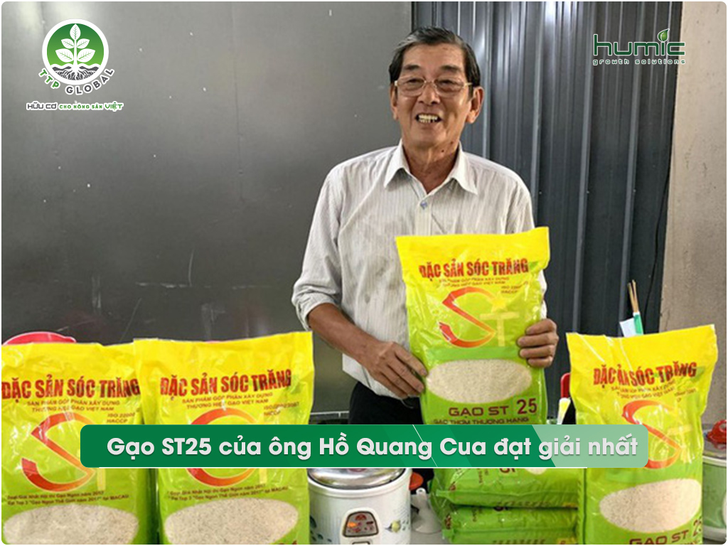 Gạo ST25 của ông Hồ Quang Cua đạt giải nhất